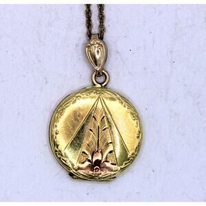 Vintage Goldtone Locket Pendant Necklace